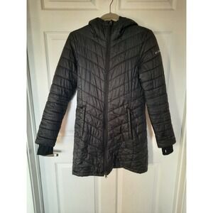 Columbia women's Omni Heat Parka Coat Black- Small Thumb Holes